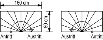 Bauteppen halbgewendelt